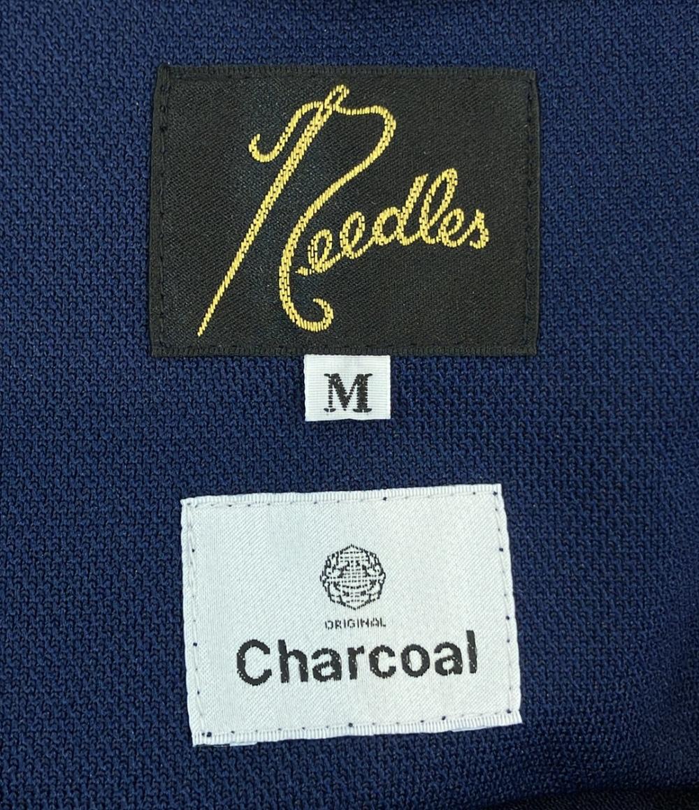 美品 Needles ×Charcoal トラックフードジャケット ジップアップパーカー フーディー DI955 トラックジャケット メンズ SIZE M ニードルズ