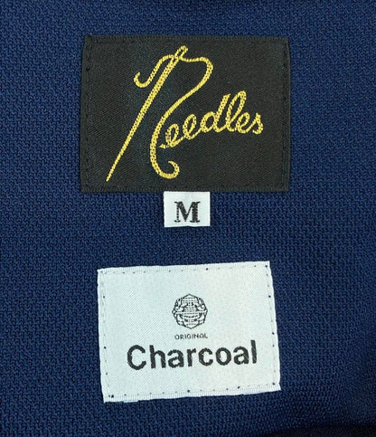美品 Needles ×Charcoal トラックフードジャケット ジップアップパーカー フーディー DI955 トラックジャケット メンズ SIZE M ニードルズ