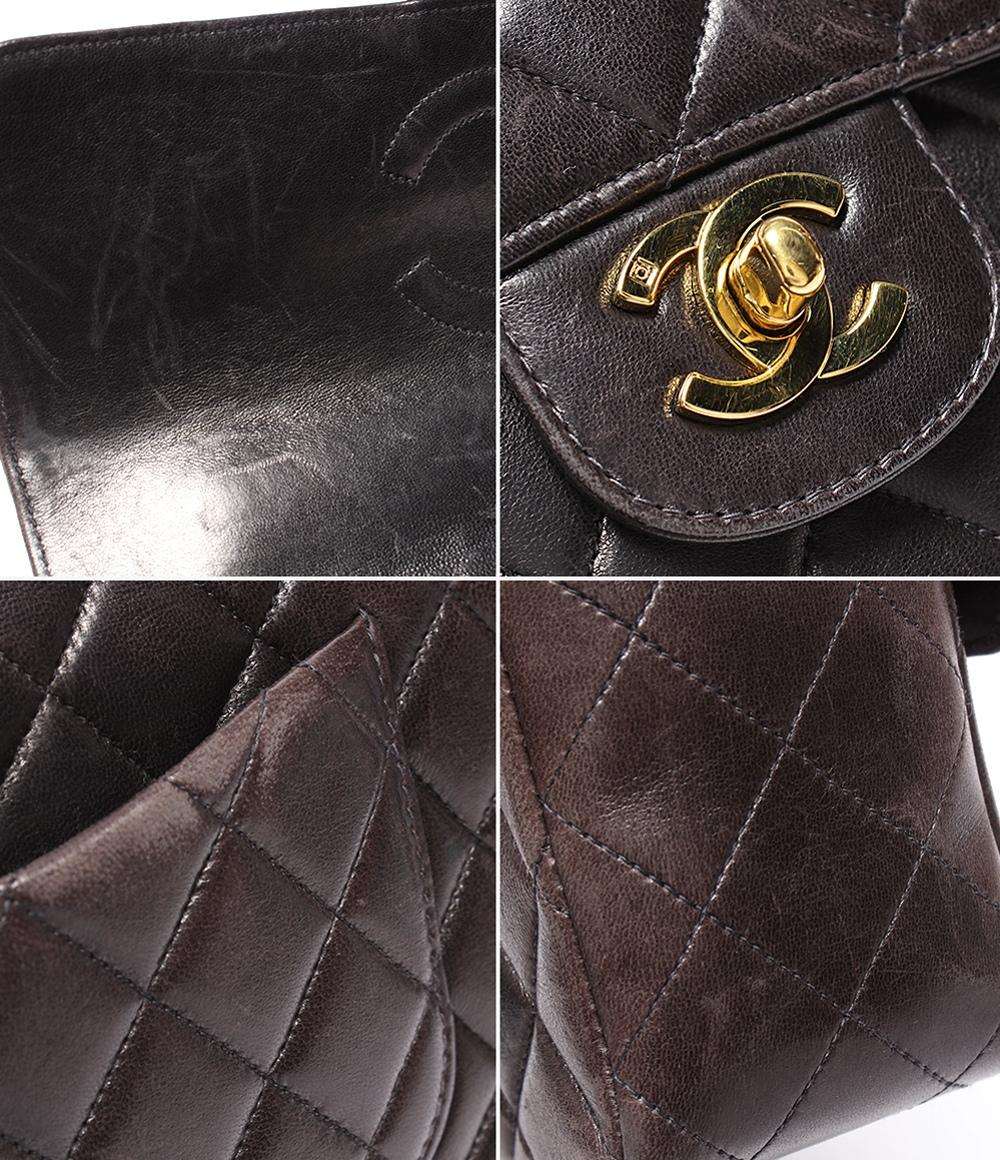 CHANEL ハンドバッグ 親子バッグ トップハンドル マトラッセ ゴールド金具 3番台 ラムスキン レディース シャネル