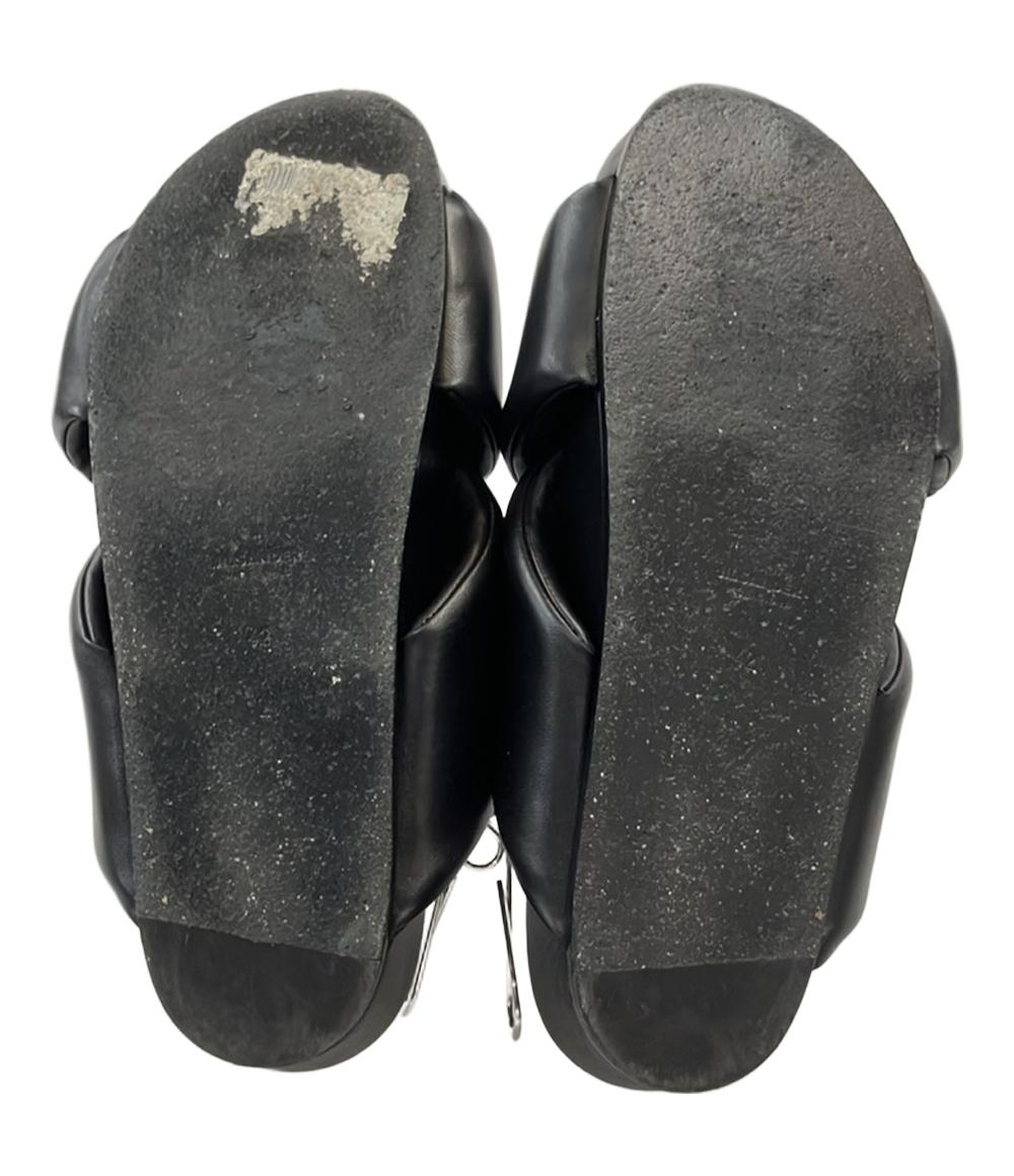 JIL SANDER スライドサンダル クロスストラップ レザー メンズ SIZE 42 27(cm) ジルサンダー