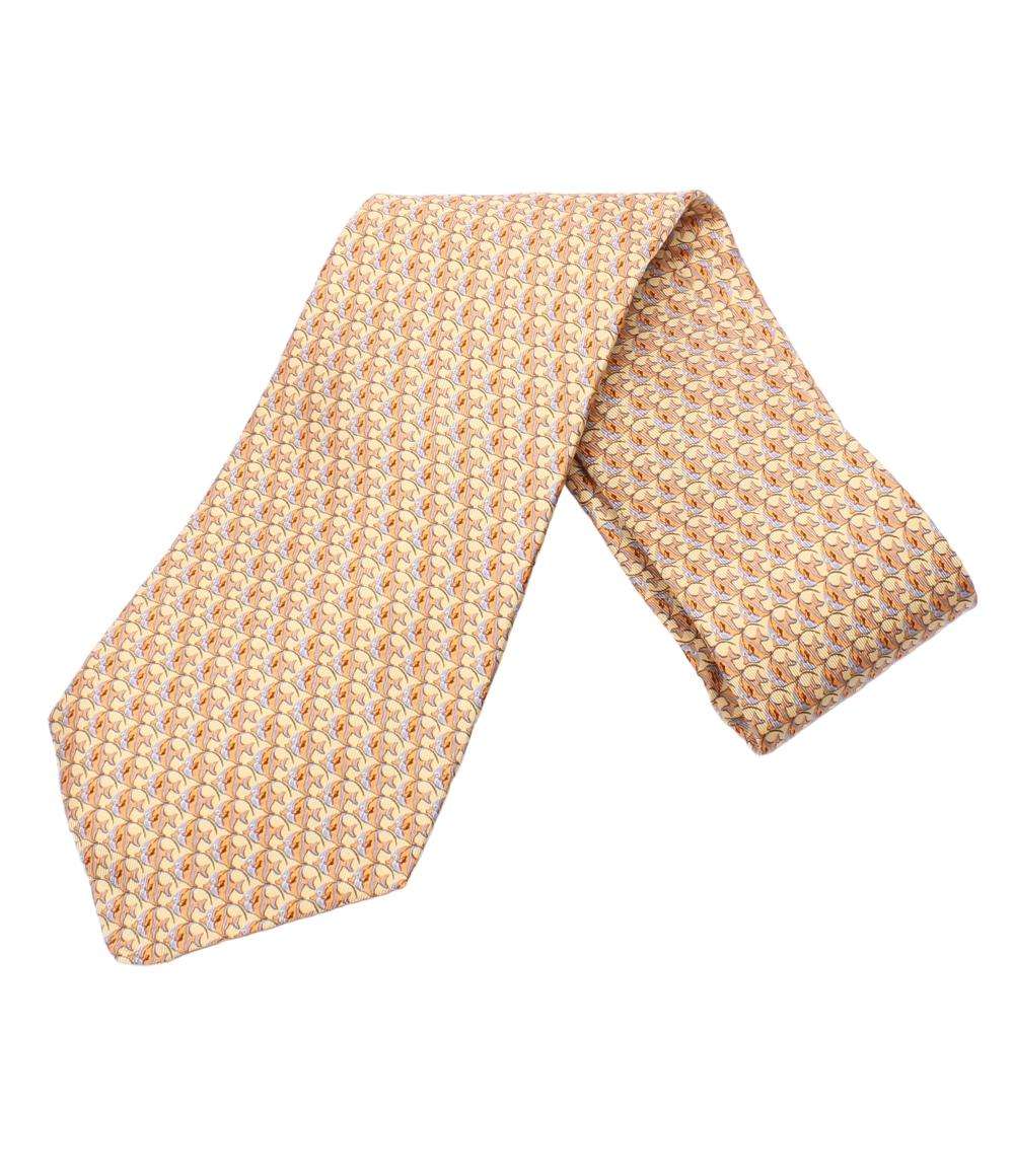 美品 サルヴァトーレフェラガモ ネクタイ シルク100％ メンズ Salvatore Ferragamo