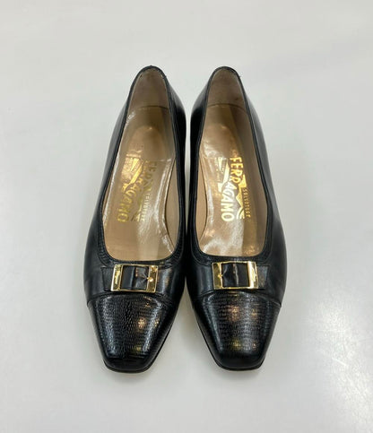 サルヴァトーレフェラガモ パンプス リザード切替 レディース SIZE 6 D (M) Salvatore Ferragamo