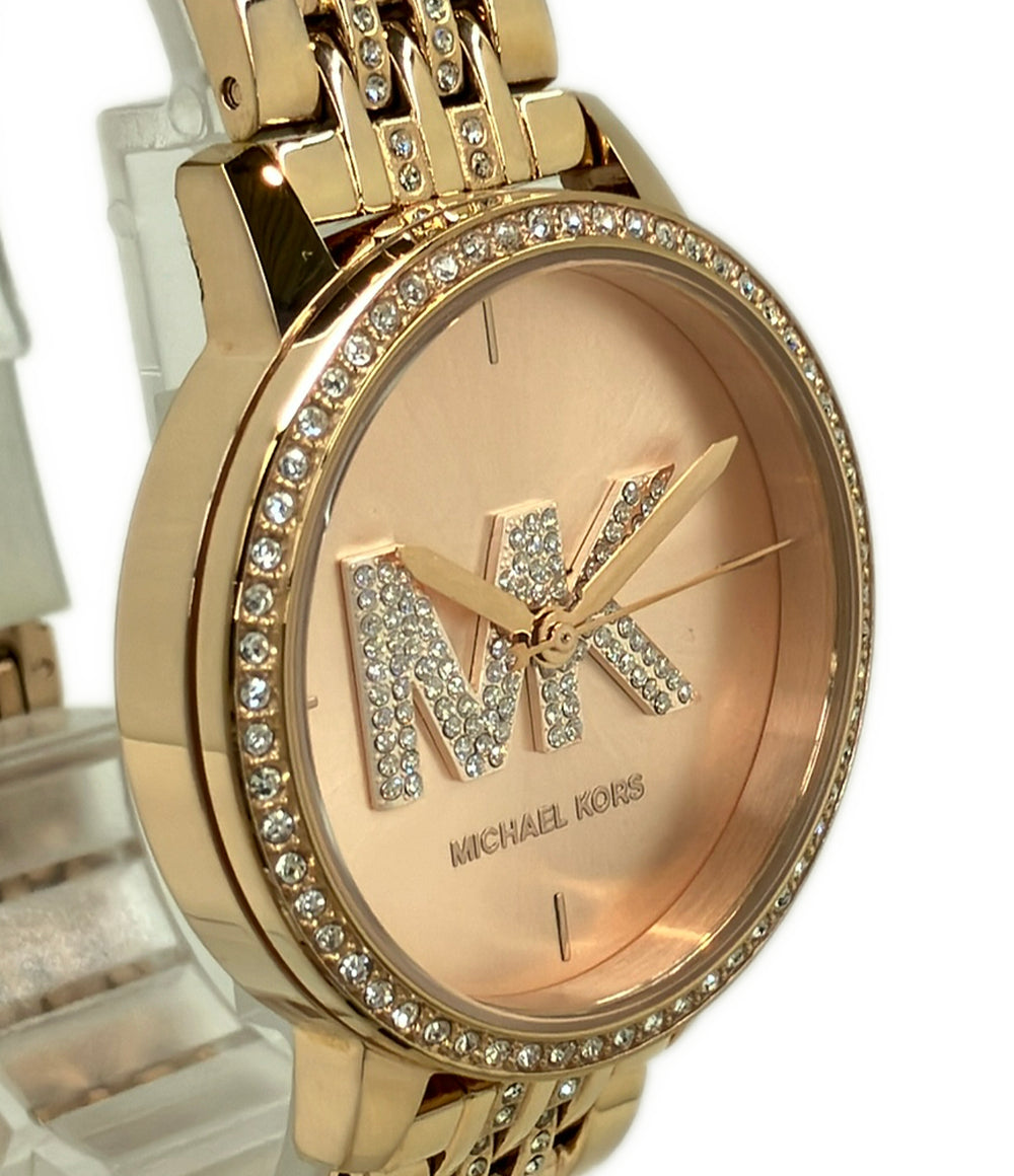 美品 MICHAEL KORS 腕時計 クオーツ ピンク系 MK-4372 レディース マイケルコース