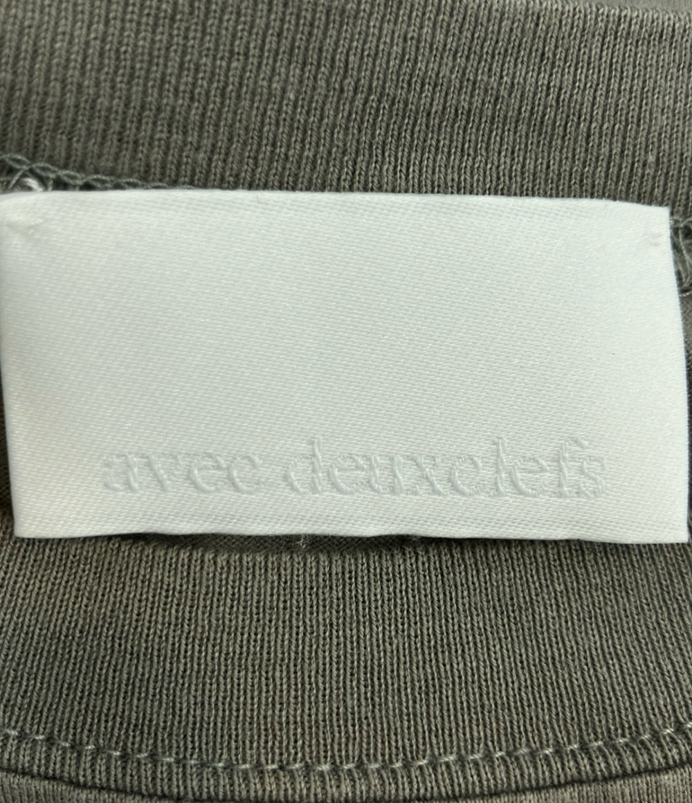 Avec deuxclefs 半袖Tシャツ ほつれ加工 24SS レディース SIZE M アヴェク デュクレ