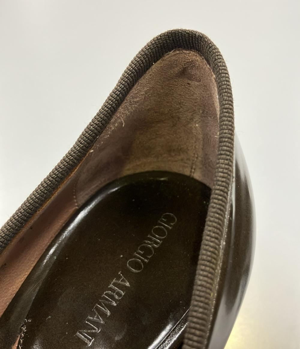 GIORGIO ARMANI ポインテッドトゥパンプス リボン レディース SIZE 37 1/2 ジョルジオアルマーニ