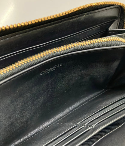 COACH ラウンドファスナー長財布 PVC キャンバス レザー シグネチャー F76971 レディース コーチ