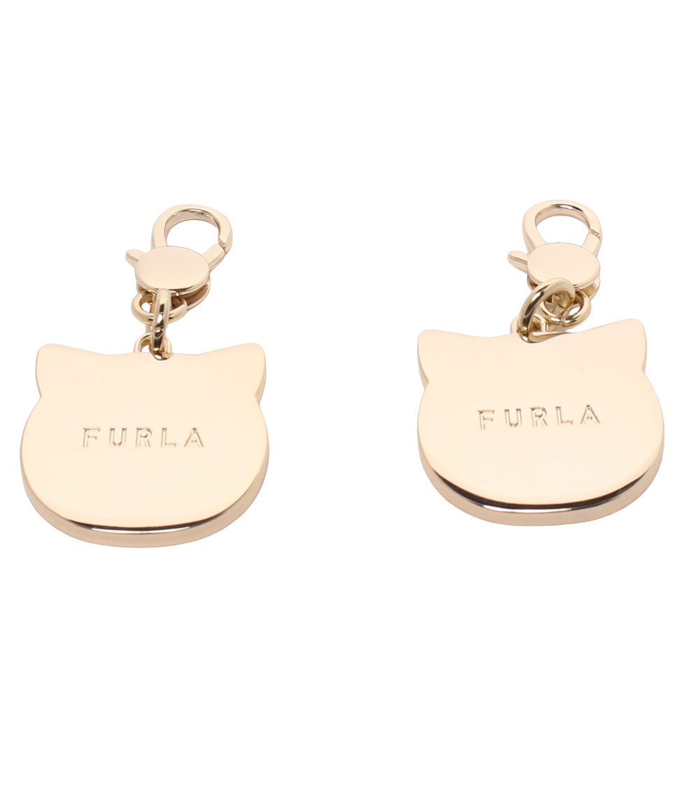 美品 Furla チャーム キーホルダー 猫モチーフ キャットモチーフ 2点セット レディース フルラ