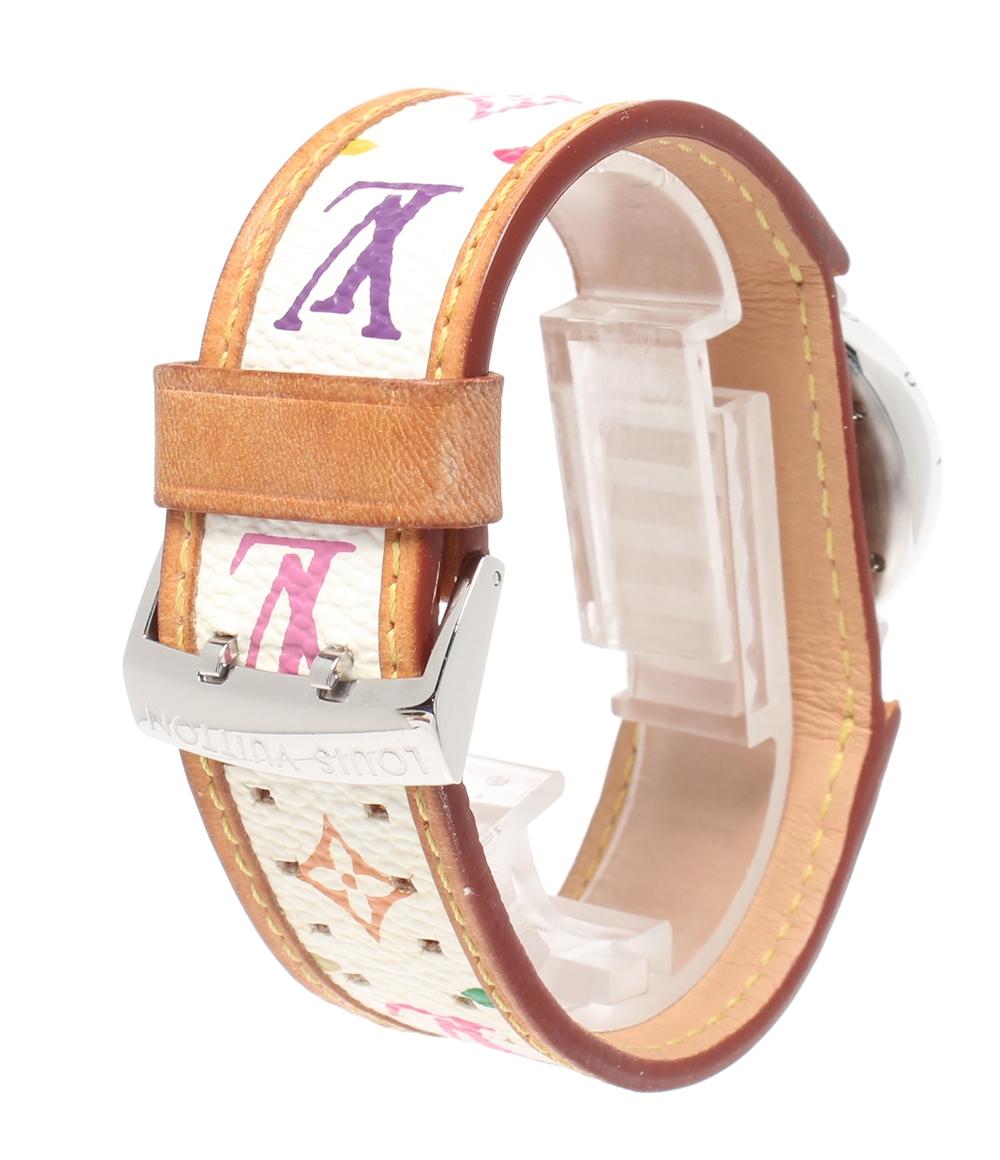 LOUIS VUITTON 腕時計 村上隆氏コラボ タンブール ラブ クオーツ シルバー Q12130 レディース ルイ・ヴィトン