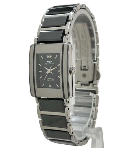 テクノス ③-33  602 TECHNOS腕時計 クオーツ ブラック t レディース