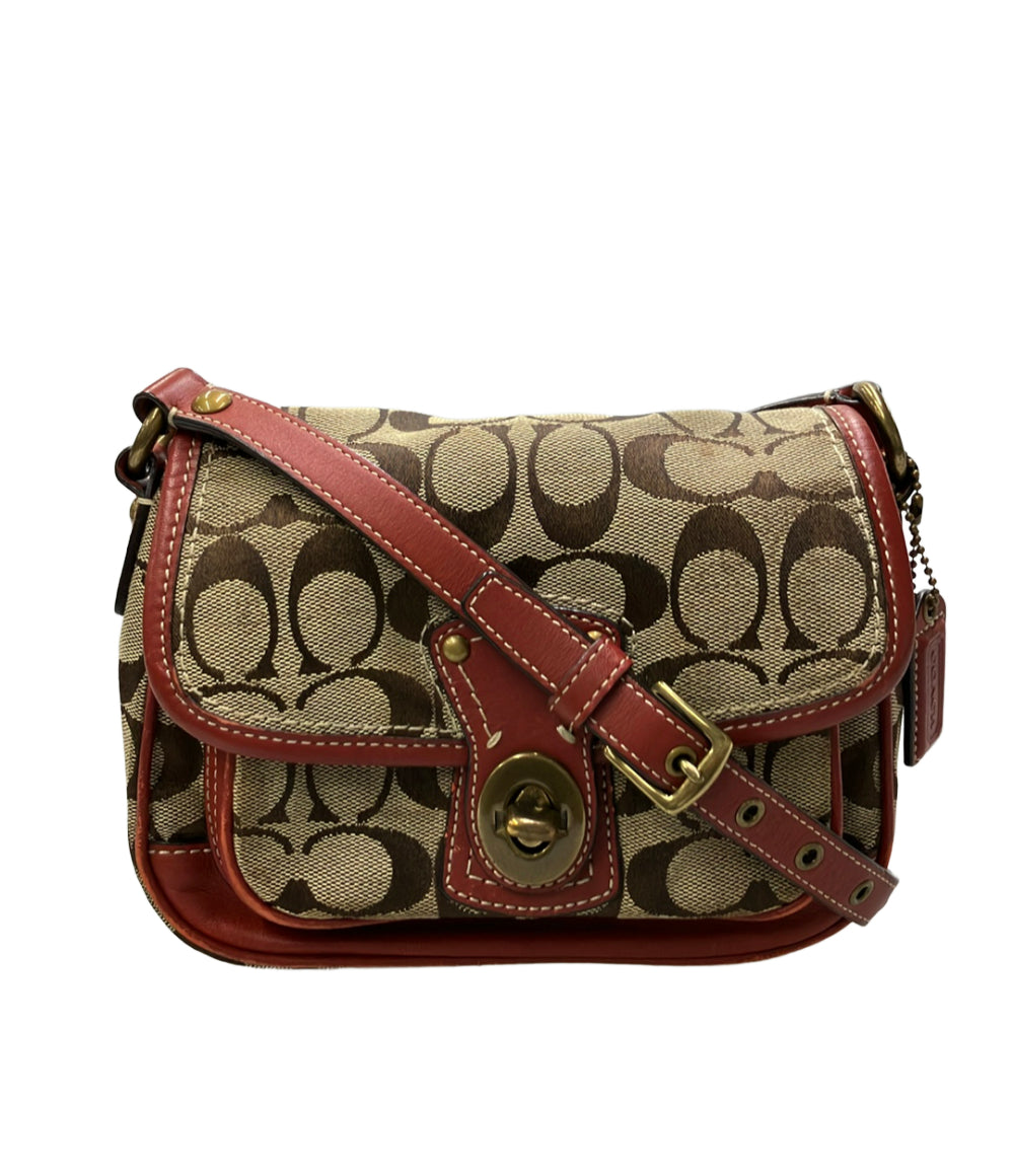 COACH ショルダーバッグ 斜め掛け シグネチャー F10566 レディース コーチ