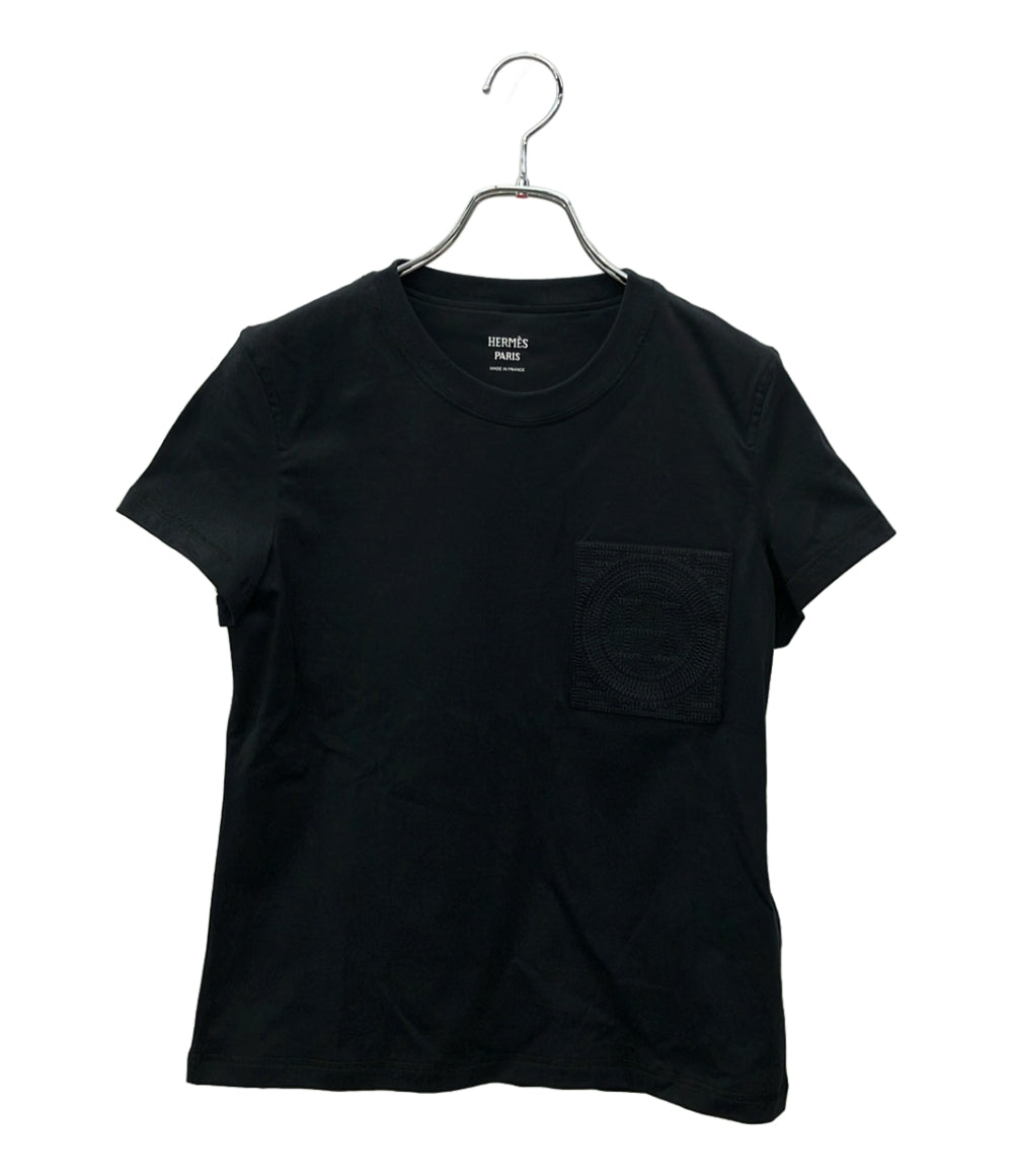 エルメス 半袖Tシャツ 24SS コットン H刺繍 4E4615DA レディース SIZE