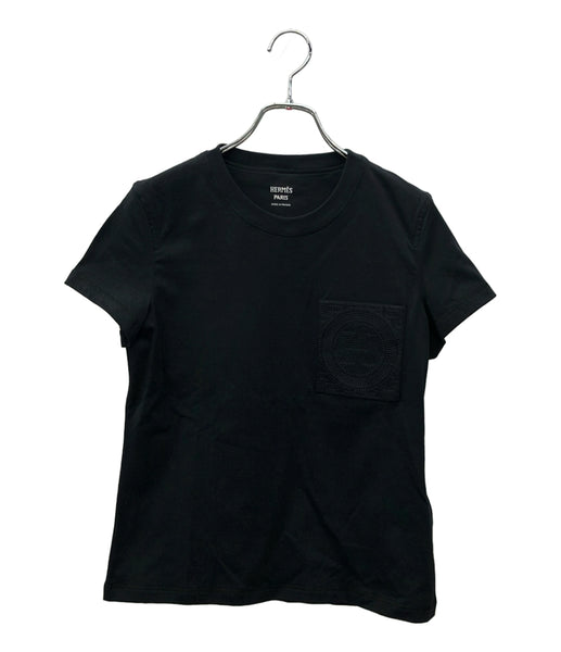 エルメス 半袖Tシャツ 24SS コットン H刺繍 4E4615DA レディース SIZE  