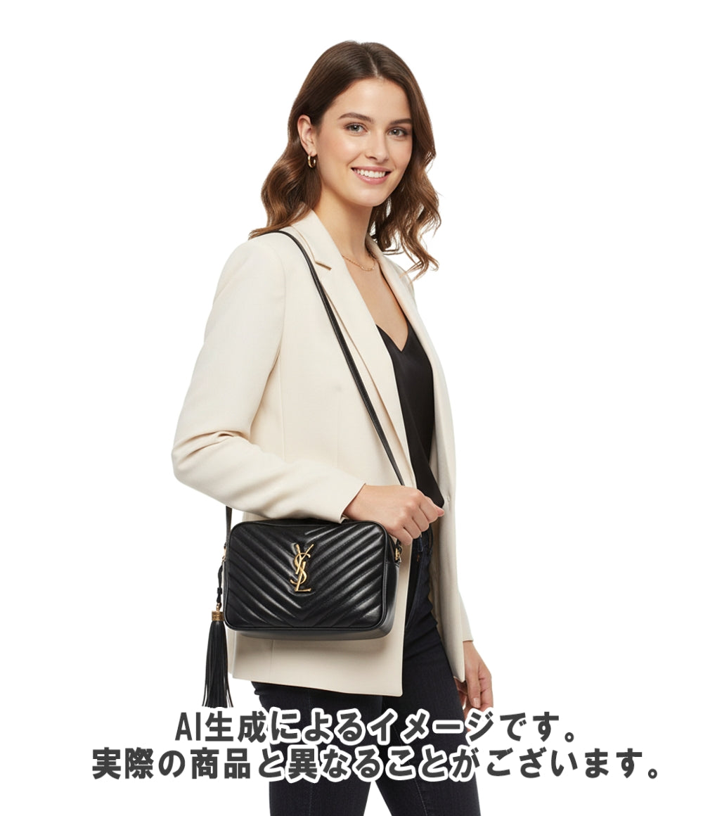 SAINT LAURENT マテラッセ V ステッチ カメラバッグ タッセル付き SAINT LAURENT PARIS ショルダーバッグ 斜め掛け Vステッチ ルー