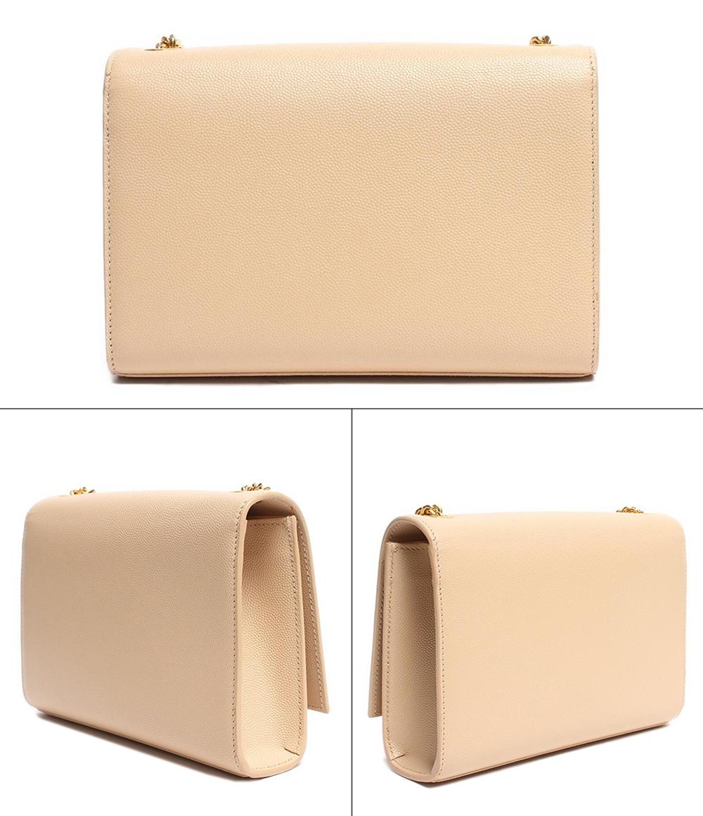 サンローラン ショルダーバッグ チェーン レザー YSLロゴ ゴールド金具 ケイト ミディアム グレイン ド プードルレザー レディース SAINT LAURENT