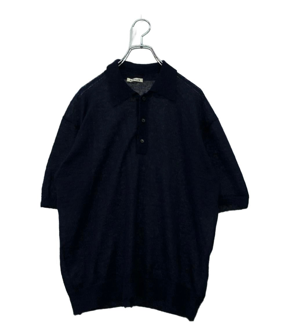 AURALEE 半袖ポロシャツ MOHAIR SHEER KNIT A25SP03FG メンズ SIZE 3 (L) オーラリー