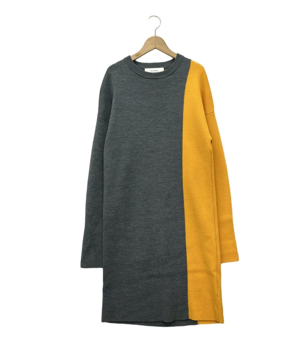 美品 ルシェルブルー 長袖ニットワンピース レディース SIZE 36 (S) LE CIEL BLEU