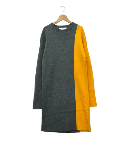 美品 ルシェルブルー 長袖ニットワンピース レディース SIZE 36 (S) LE CIEL BLEU