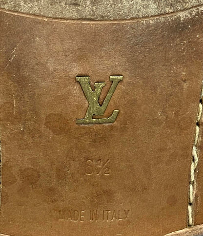 LOUIS VUITTON スクエアトゥスリッポン ハラコ ダミエソバージュ メンズ SIZE 6.5 (S) ルイ・ヴィトン