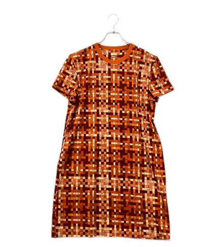 美品 HERMES 半袖 ボルデュックチェック ワンピース 5E4524DK レディース SIZE 38 (S) エルメス