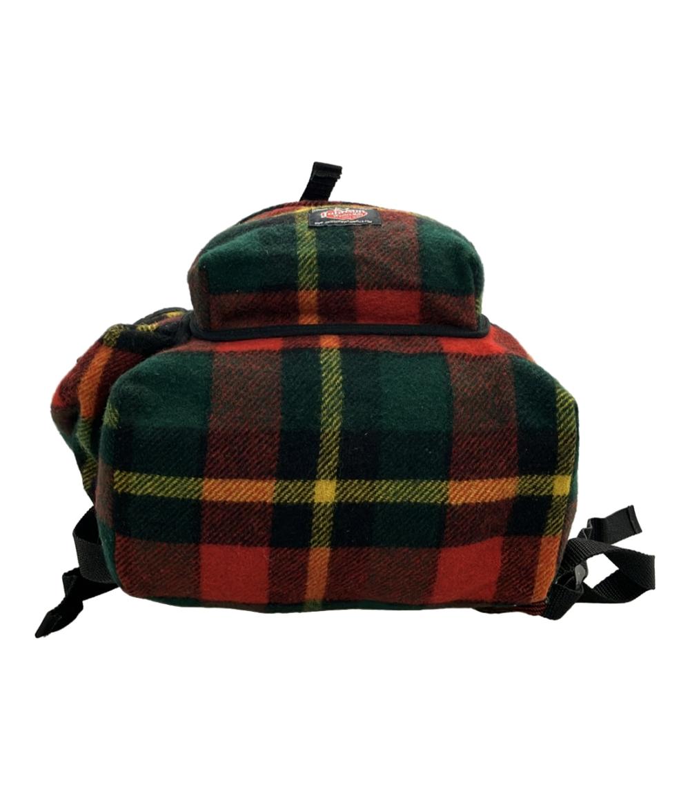 ジョンソンウーレンミルズ リュック ウールデイパック クレイジーチェック柄 メンズ Johnson Woolen Mills