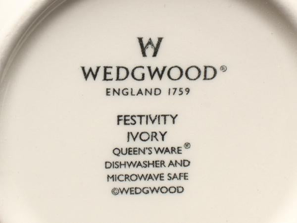 美品 WEDGWOOD マグカップ 2点セット ペア フェスティビティ アイボリー ブルー ウェッジウッド