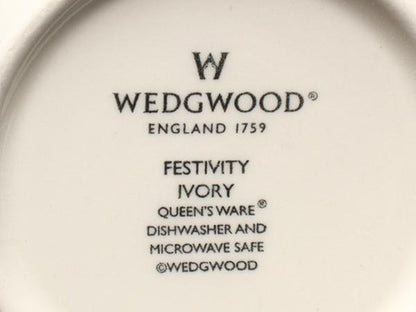 美品 WEDGWOOD マグカップ 2点セット ペア フェスティビティ アイボリー ブルー ウェッジウッド
