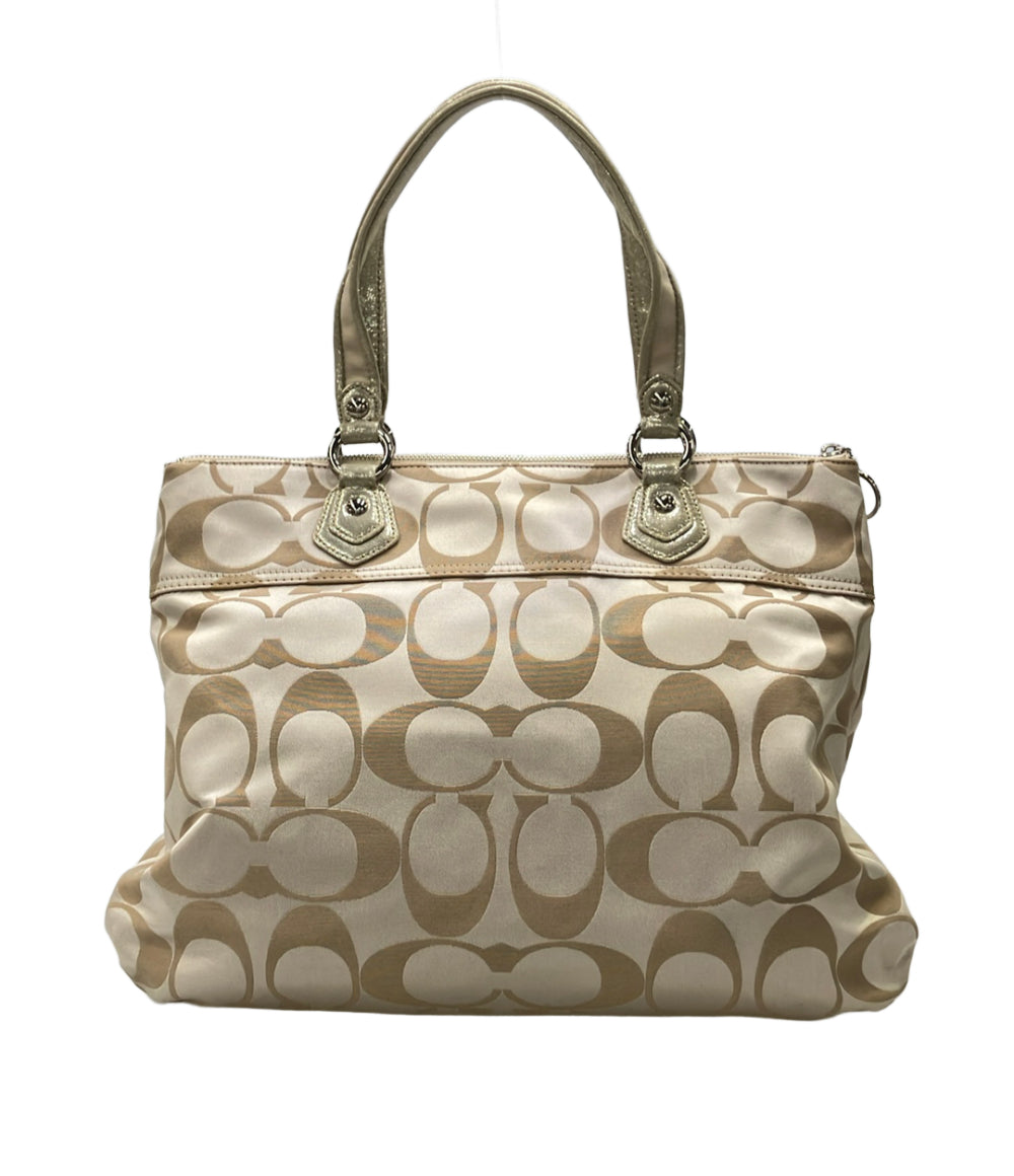 美品 COACH トートバッグ 肩掛け ポピー シグネチャー 18351 レディース コーチ