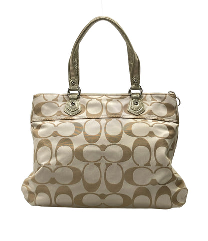 美品 COACH トートバッグ 肩掛け ポピー シグネチャー 18351 レディース コーチ