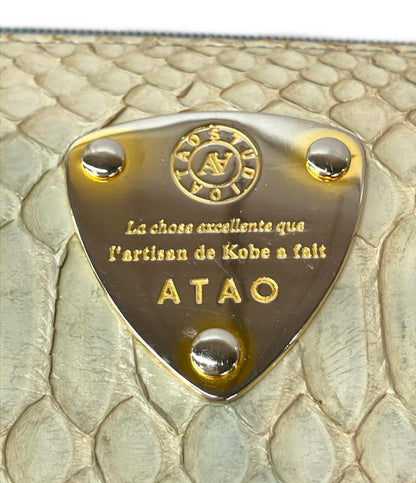 美品 アタオ L字ファスナー長財布 パイソン レディース ATAO