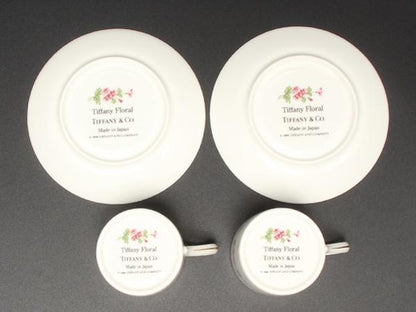 美品 TIFFANY&Co. デミタスカップ＆ソーサー 2客セット ペア ティファニー