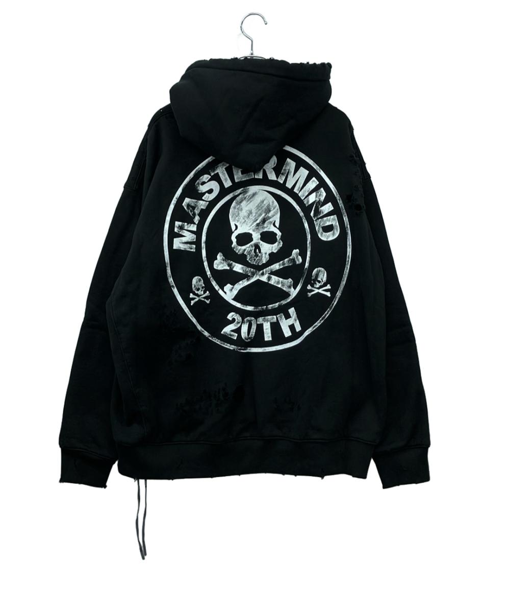 mastermind JAPAN プルオーバーパーカー ロゴ ドクロ ダメージ加工 MJ17P01-SW107-007 メンズ SIZE S マスターマインドジャパン