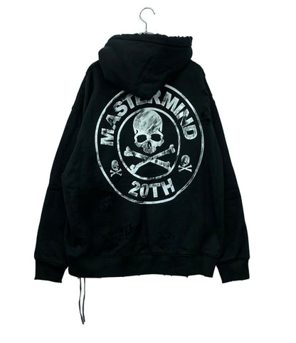 mastermind JAPAN プルオーバーパーカー ロゴ ドクロ ダメージ加工 MJ17P01-SW107-007 メンズ SIZE S マスターマインドジャパン