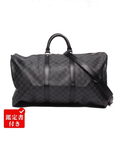 LOUIS VUITTON 2wayボストンバッグ ショルダーバッグ 斜め掛け キーポルバンドリエール55 ダミエ グラフィット N41413 メンズ レディース