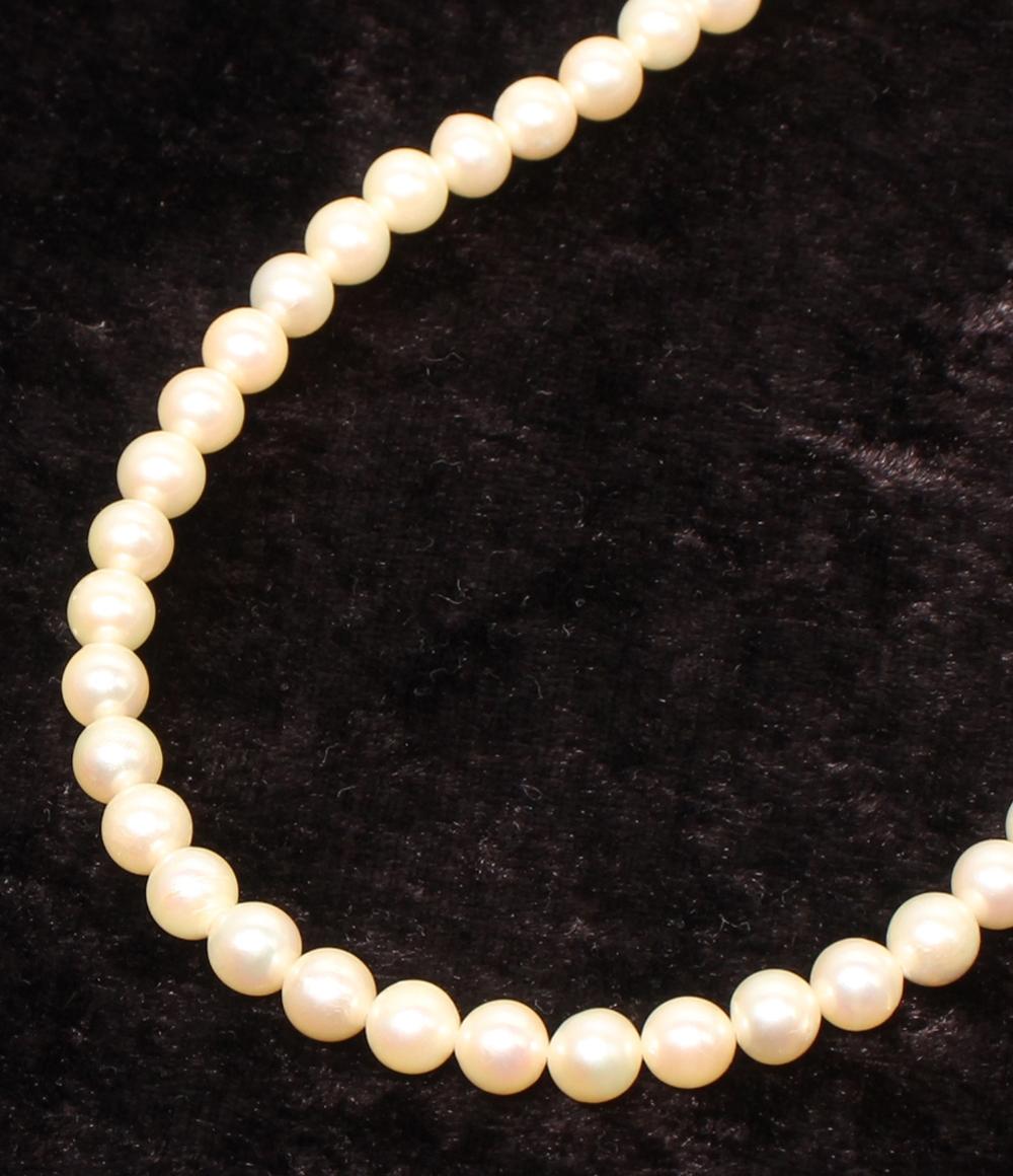 美品 ネックレス SV パール6.0-6.5mm レディース