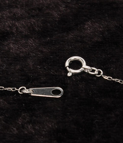 美品 ネックレス K18WG ダイヤ 0.07ct しずくモチーフ レディース