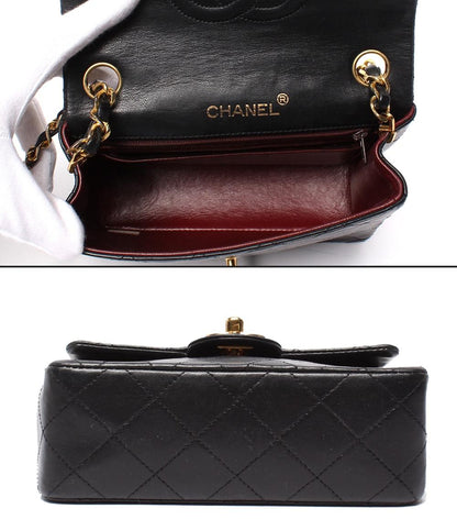 CHANEL チェーンショルダーバッグ シングルフラップ シングルチェーン ゴールド金具 マトラッセ17 ラムスキン 0番台 レディース シャネル