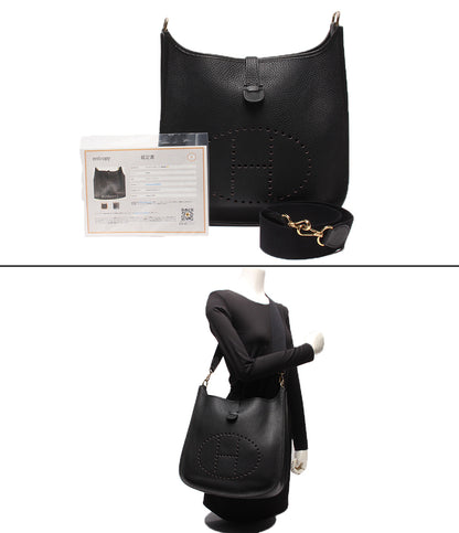 HERMES ショルダーバッグ □C刻印 ゴールド金具 斜め掛け トリヨンクレマンス エブリン1GM レディース メンズ エルメス