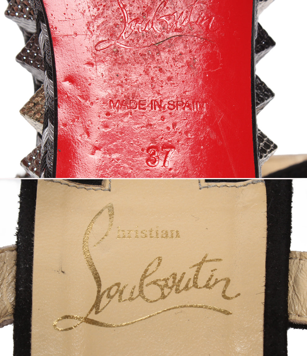 Christian Louboutin サンダル スタッズ ウェッジソール カタクロウ レディース SIZE 37 (24.5cm) クリスチャンルブタン