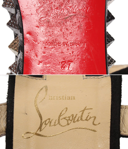 Christian Louboutin サンダル スタッズ ウェッジソール カタクロウ レディース SIZE 37 (24.5cm) クリスチャンルブタン