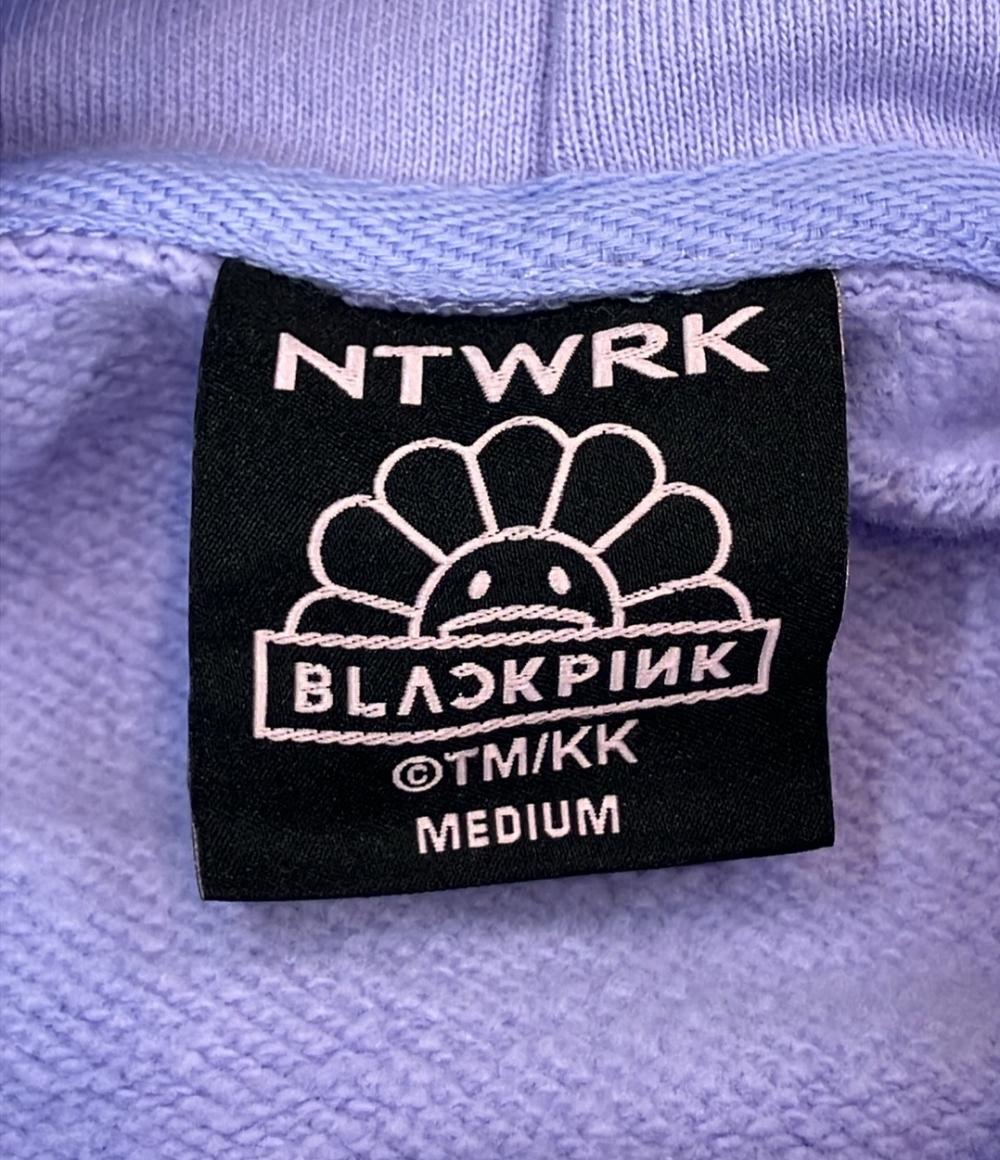 美品 BLACKPINK プルオーバーパーカー 村上隆 メンズ SIZE M ブラックピンク