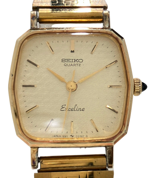 SEIKO セイコー エクセリーヌ 14K BASE レディース腕時計 SEIKO 腕時計 エクセリーヌ クオーツ ゴールド 1221-5010 レディース