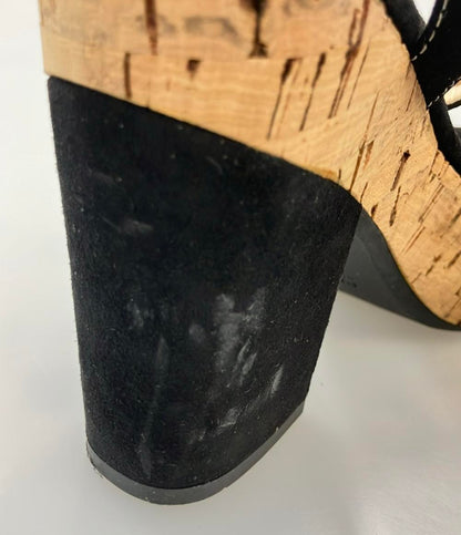 PRADA コルクサンダル スエード フラワーアップリケ レディース SIZE 34 21(cm) プラダ