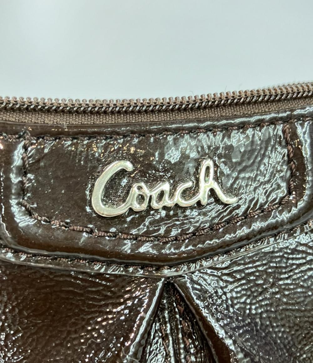 コーチ エナメルミニショルダーバッグ 斜め掛け レディース COACH