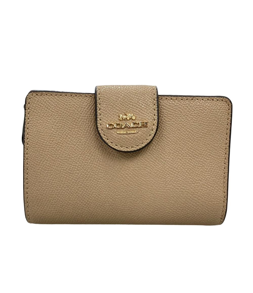 COACH 二つ折り財布 ベージュ 6390 レディース コーチ