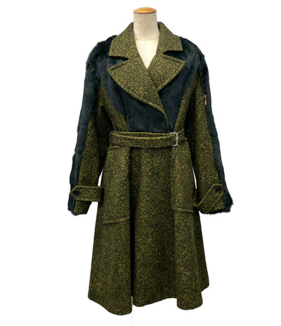 美品 ケンゾー ファー付コート ウサギ レディース SIZE 34 (M) KENZO