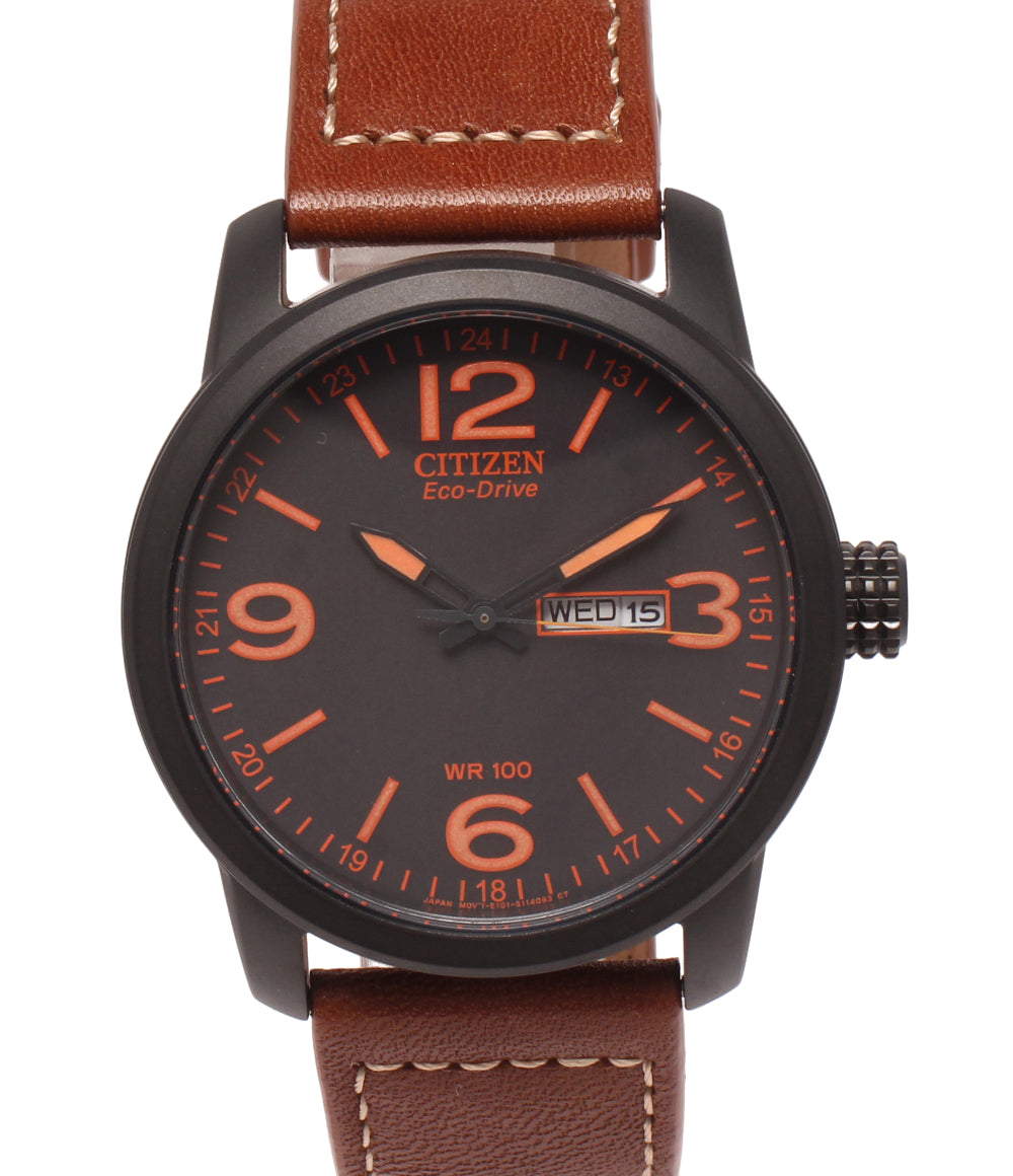 美品 CITIZEN 腕時計 ミリタリー エコドライブ ソーラー ブラック BM84765-26E メンズ シチズン