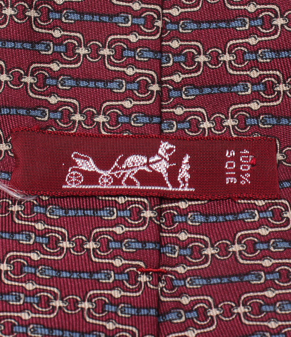 美品 HERMES ネクタイ シルク100% メンズ エルメス