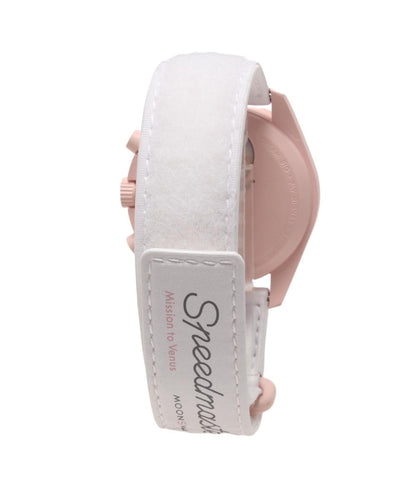 美品 オメガ×スウォッチ 腕時計 MOON クオーツ ピンク ユニセックス OMEGA×SWATCH