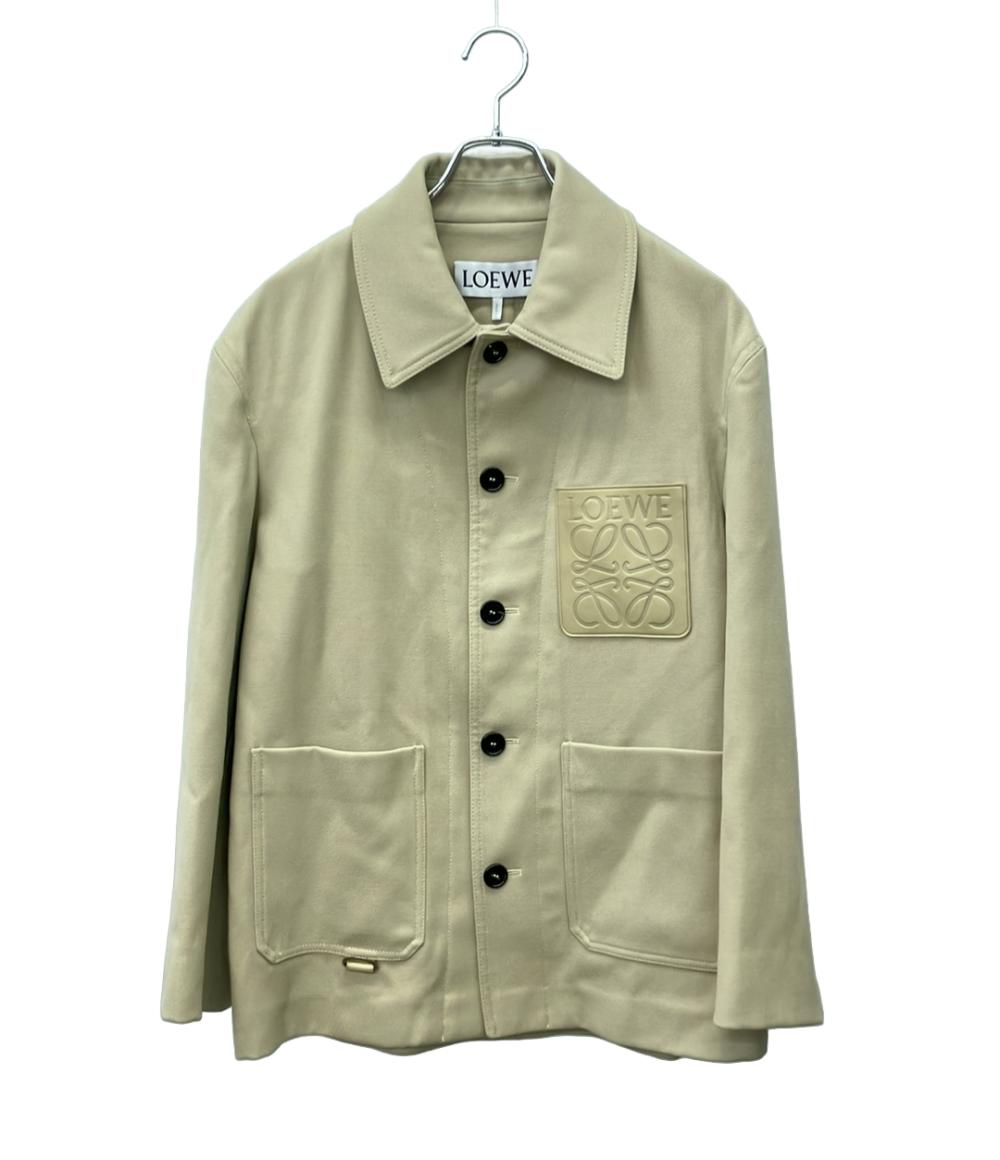 LOEWE ジャケット コンボ アナグラム ロゴレザーパッチ ブルゾン 羊毛 ワークウェア ジャケット H526Y02W27 メンズ SIZE 46 (M) ロエベ