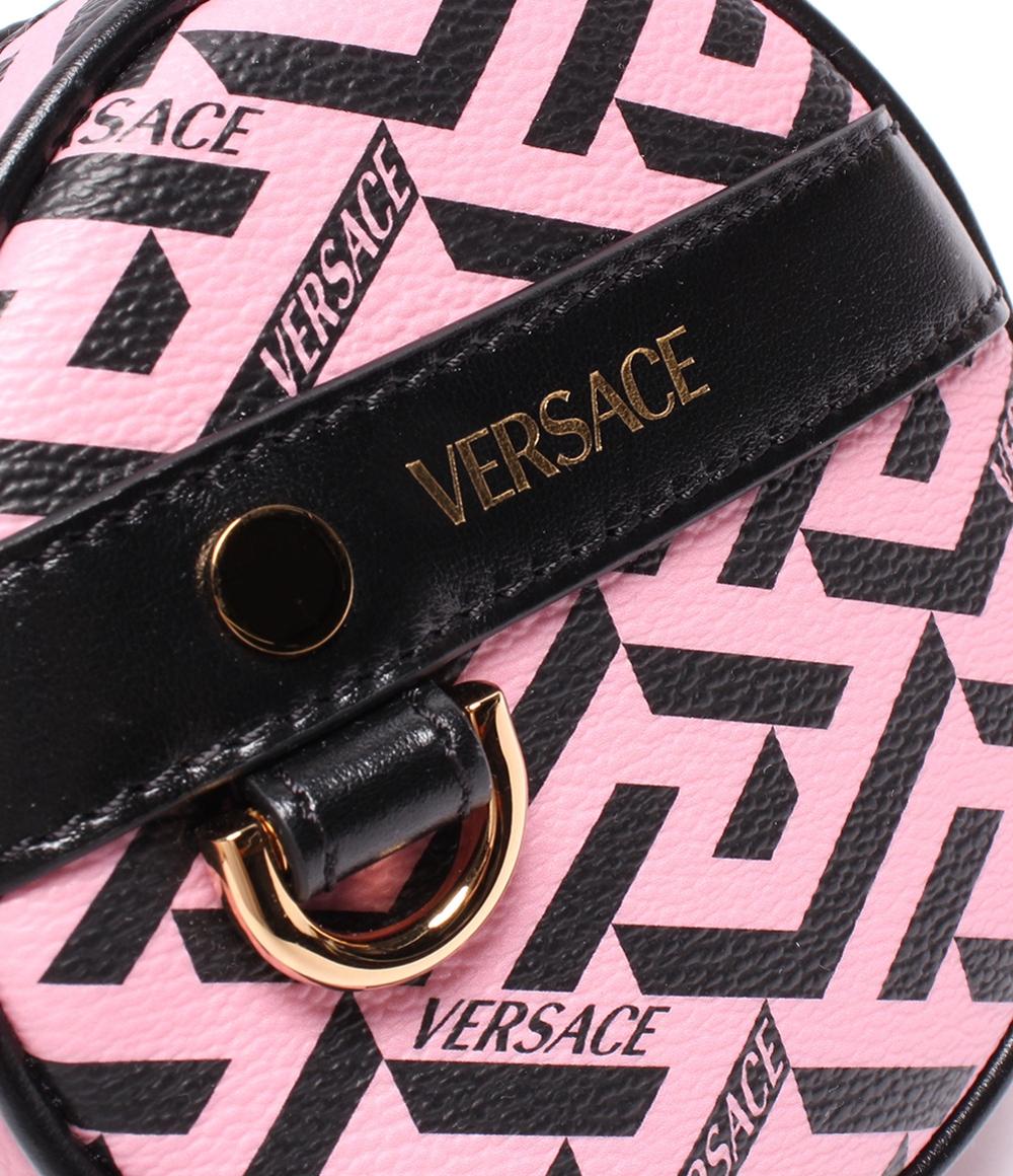 美品 ヴェルサーチ サークルポーチ ラ グレカ レディース VERSACE